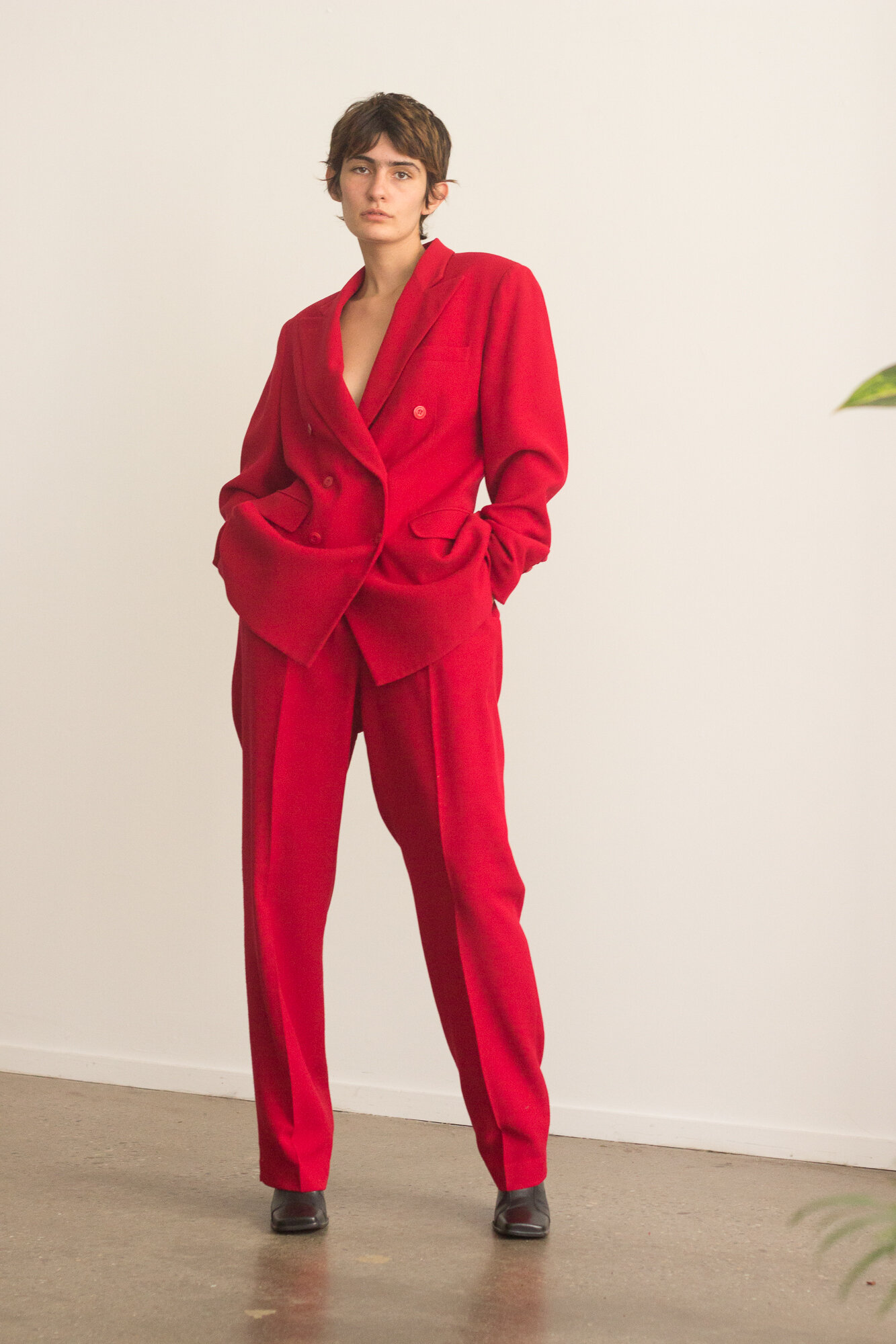 1980s Ralph Lauren Red Double Breasted Suit — Wayward Collection